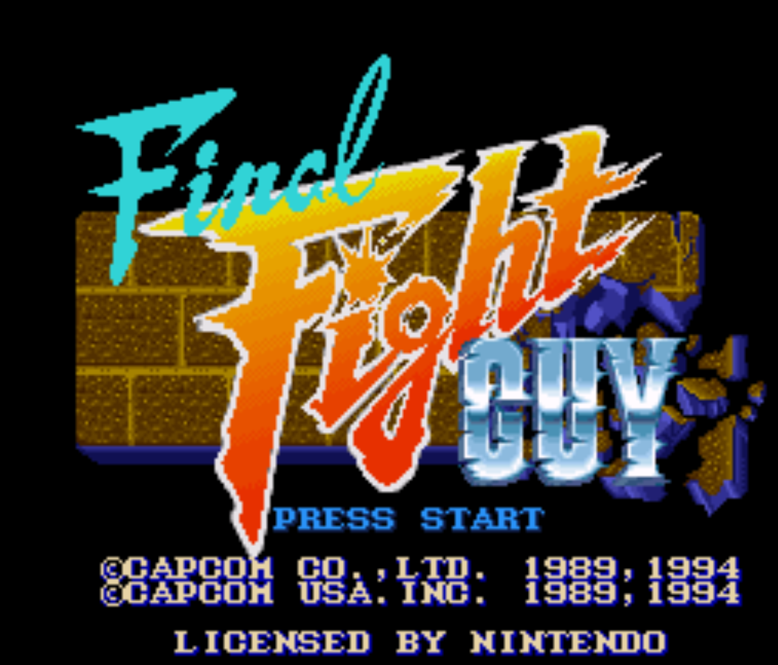 Final Fight Guy Title Screen